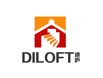 潘樂的迪廬；DILOFT 對稱標志logo設(shè)計