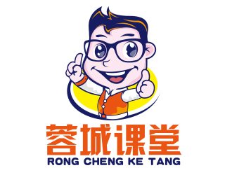 向正軍的蓉城課堂教育人物標(biāo)志設(shè)計logo設(shè)計