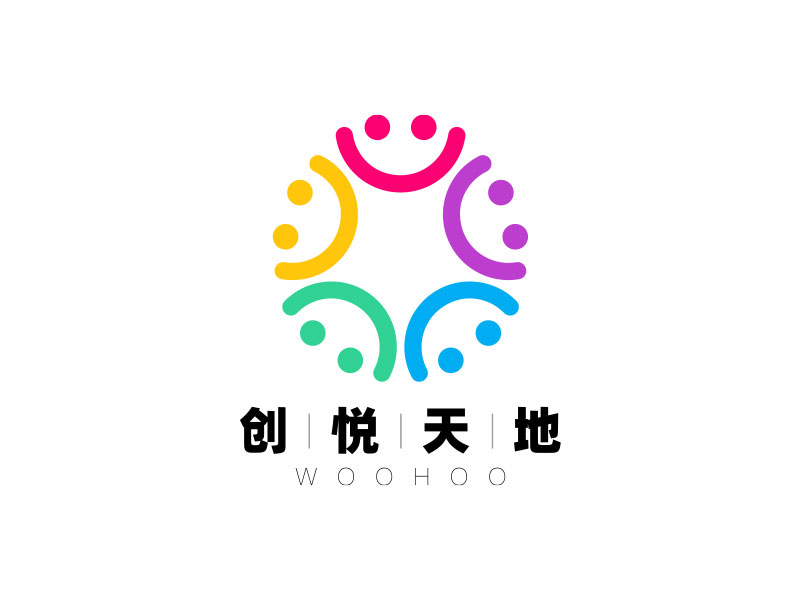 彭子洋的中文名：創(chuàng)悅天地    ；  英文名：WOOHOOlogo設計
